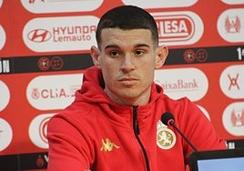 Santi Samanes, en la sala de prensa del Reino de León.