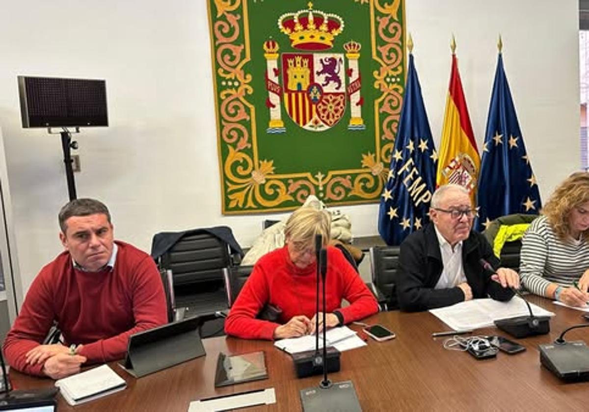 La alcaldesa de Murias de Paredes, María del Carmen Mallo, en la comisión ejecutiva de esMontañas.