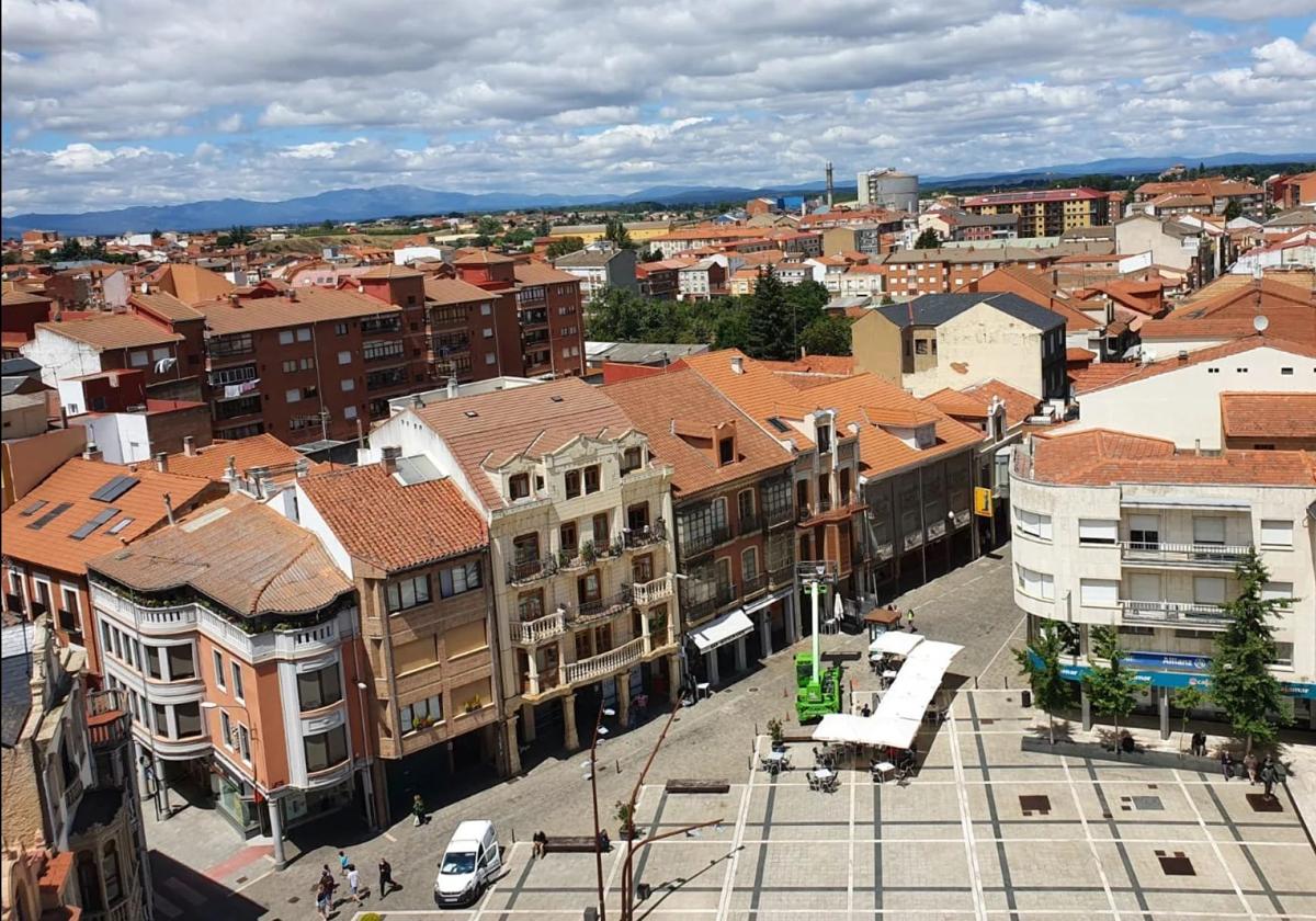 Vista aérea de La Bañeza.