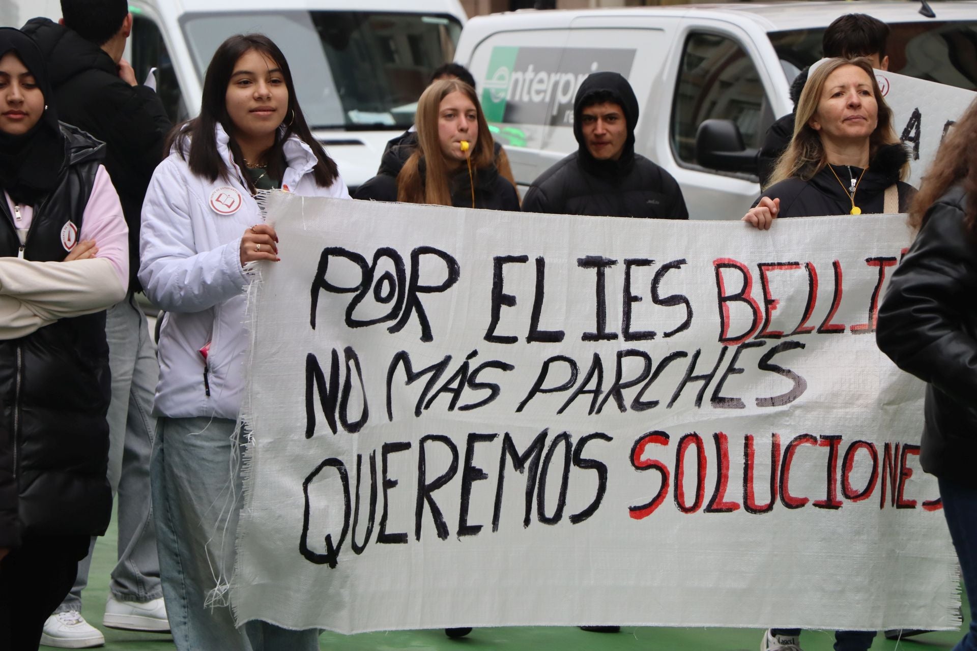 Manifestación del IES García Bellido en el centro de León