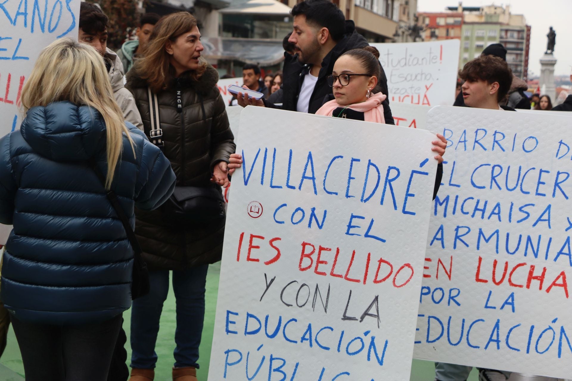 Manifestación del IES García Bellido en el centro de León