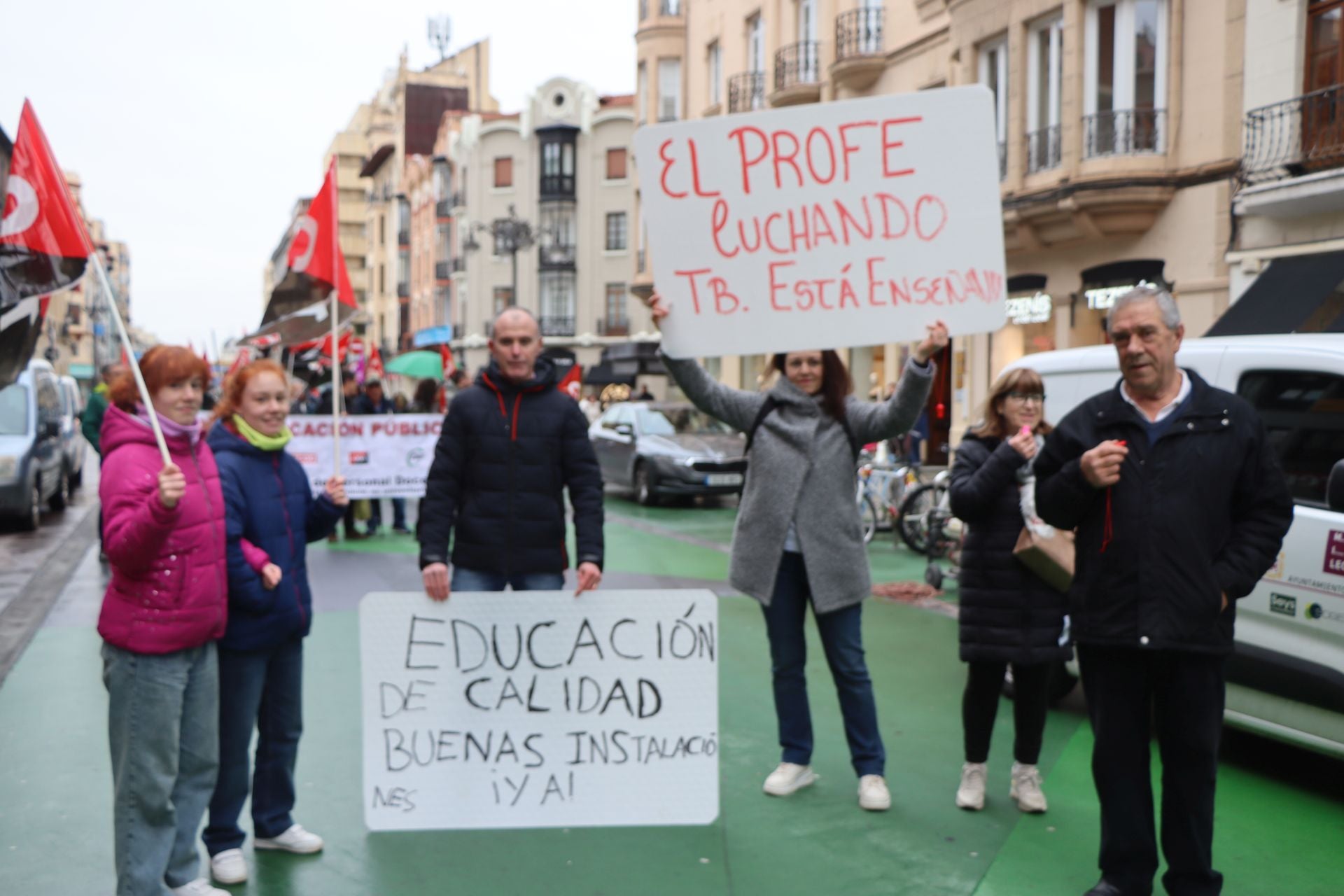 Manifestación del IES García Bellido en el centro de León