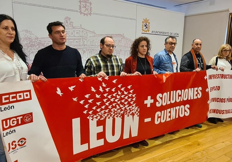 Rueda de prensa de los sindicatos convocantes.