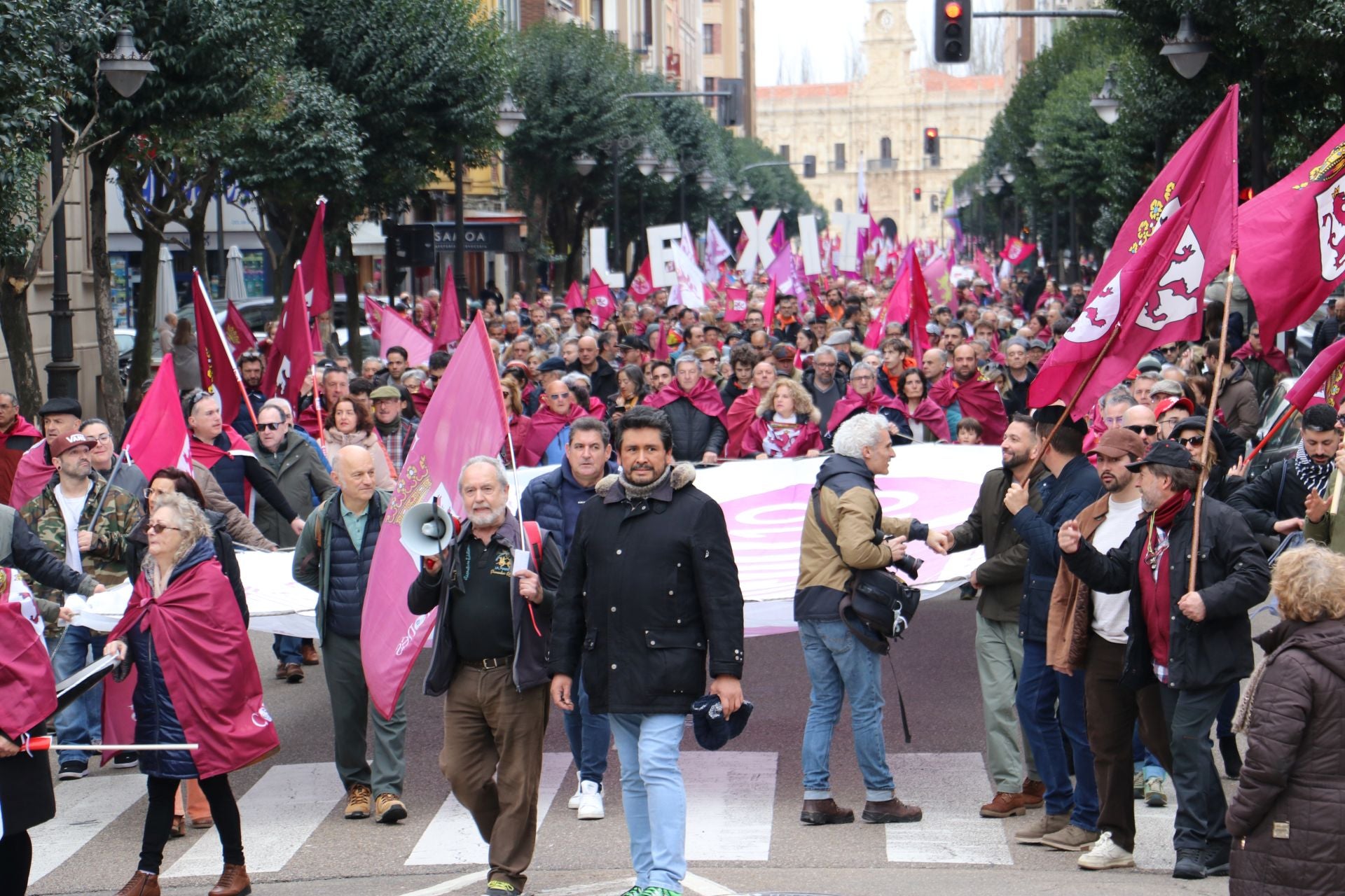 Las imágenes de la manifestación del 16-F en León