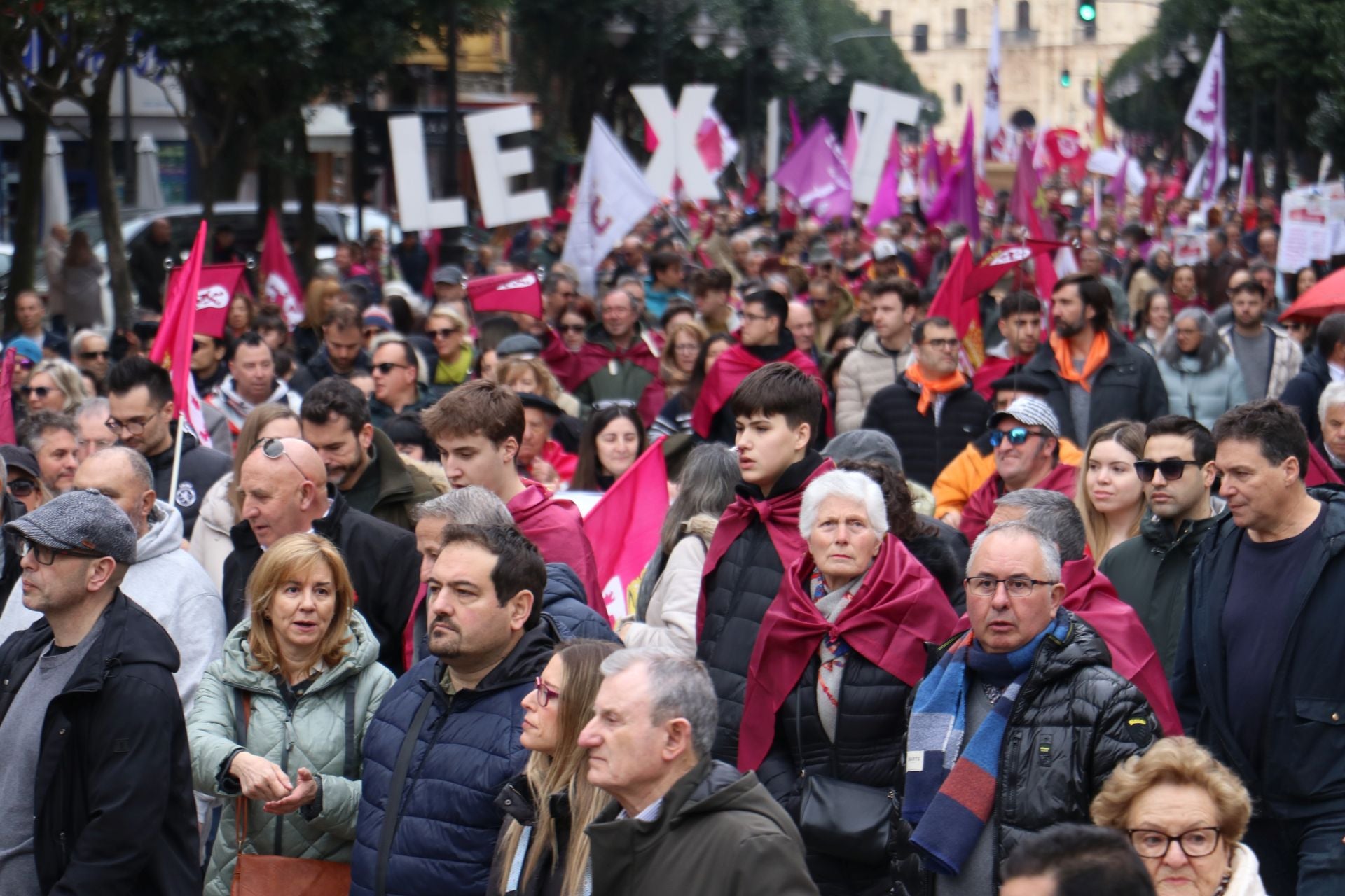 Las imágenes de la manifestación del 16-F en León