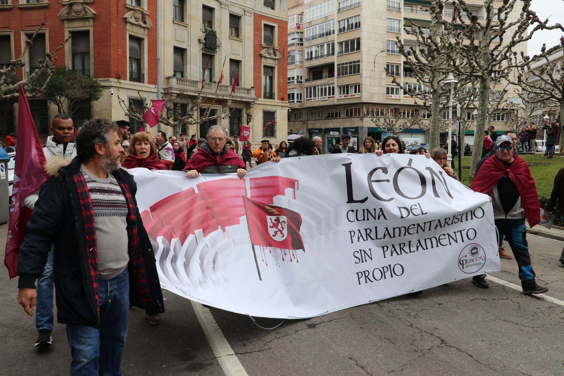 Las imágenes de la manifestación del 16-F en León