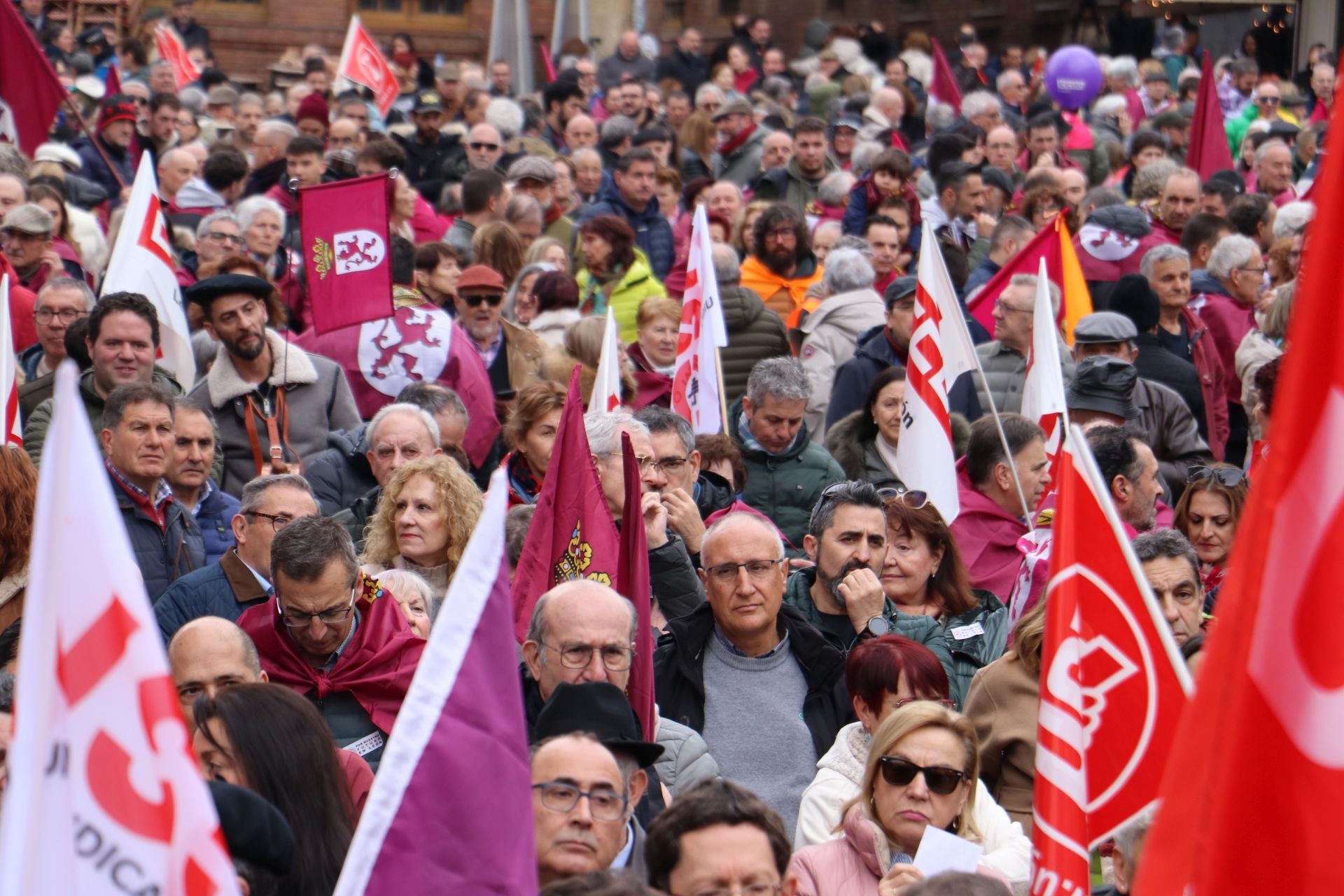 Las imágenes de la manifestación del 16-F en León