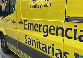 Una de las ambulancias en Leon.