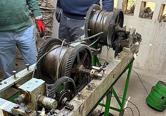 Parte de la maquinaria del reloj de Astorga.