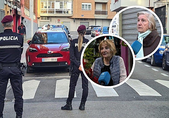 Vigilancia en las calles del barrio el día después del atraco.