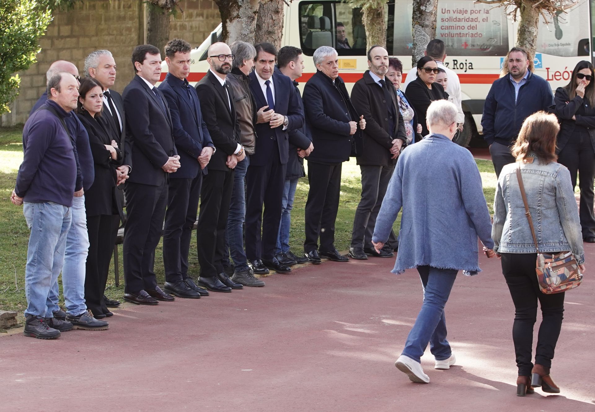 Acto de recibimiento de los mineros fallecidos en Villablino