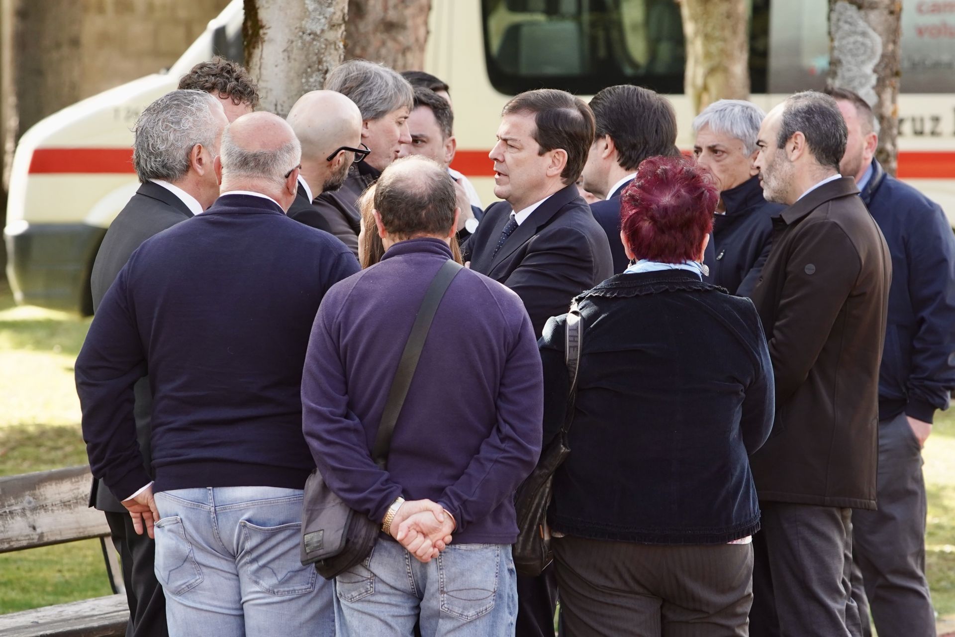 Acto de recibimiento de los mineros fallecidos en Villablino