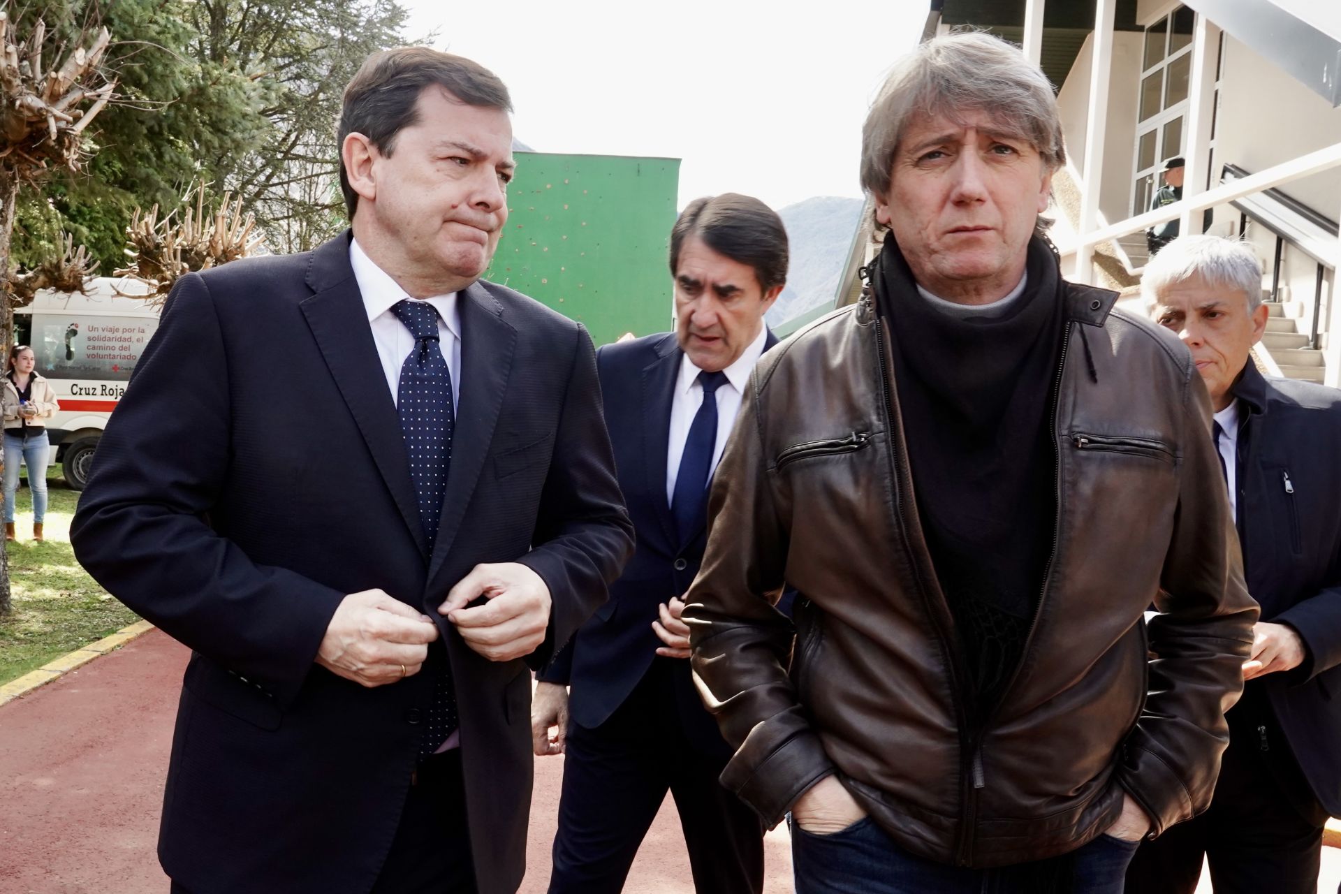 Acto de recibimiento de los mineros fallecidos en Villablino