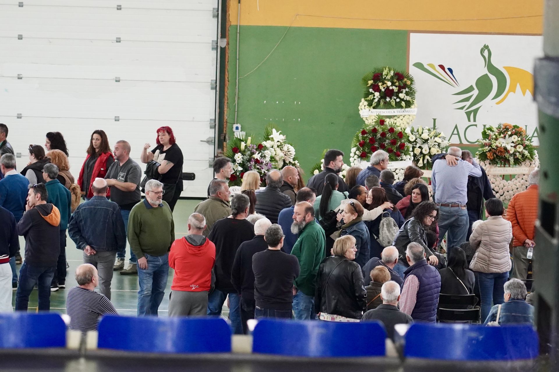 Acto de recibimiento de los mineros fallecidos en Villablino
