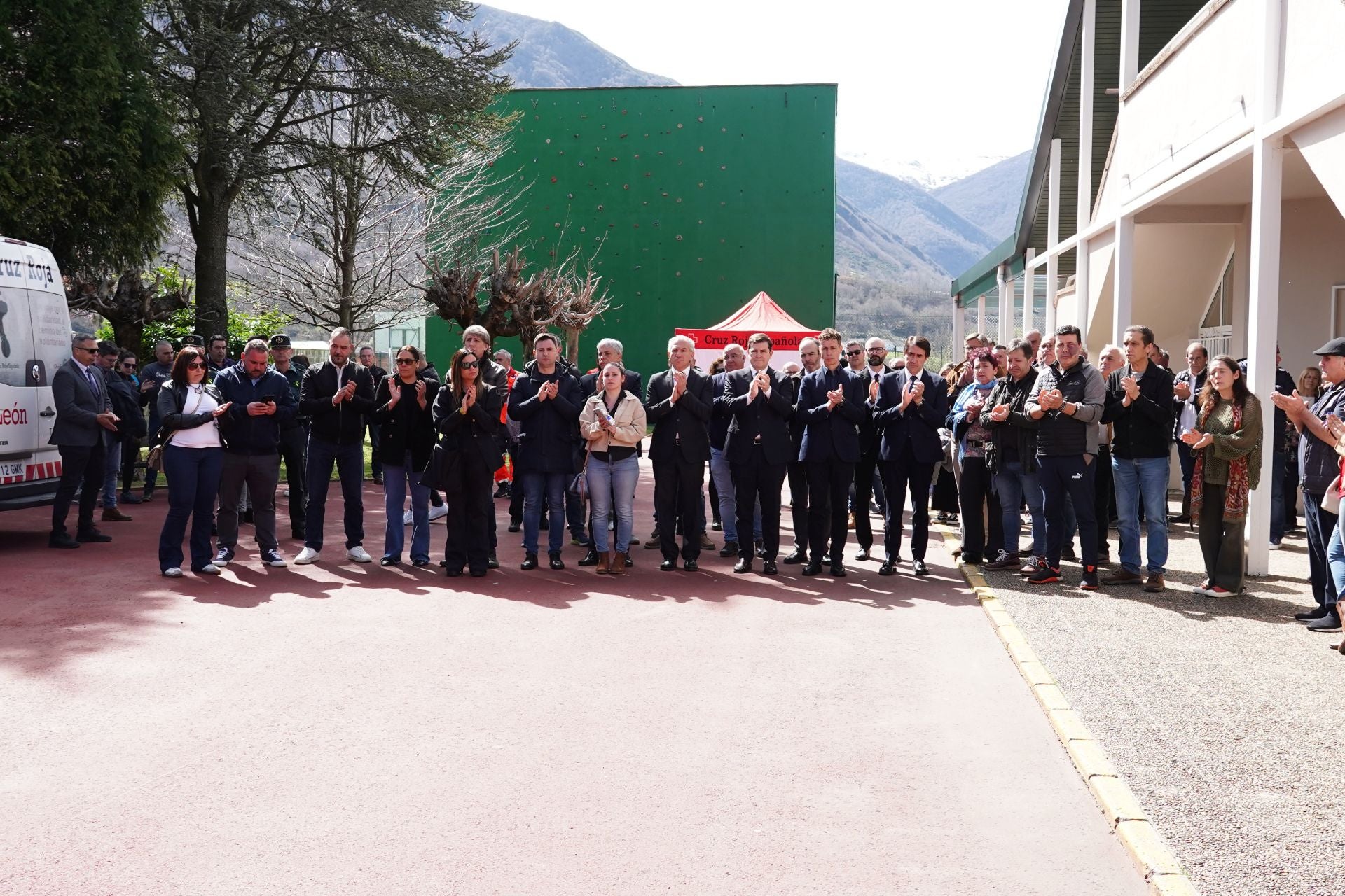 Acto de recibimiento de los mineros fallecidos en Villablino
