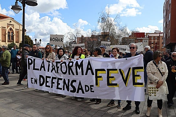 Imágenes de la manifestación de FEVE