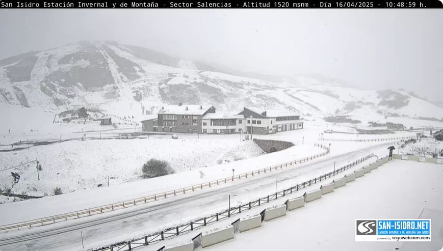 Nieve en la estación de San Isidro