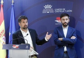 Luis Tudanca en rueda de prensa.