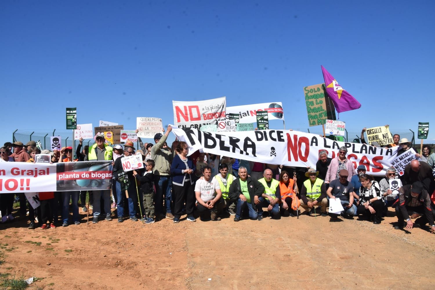 Protesta contra un proyecto para instalar una planta de biogás