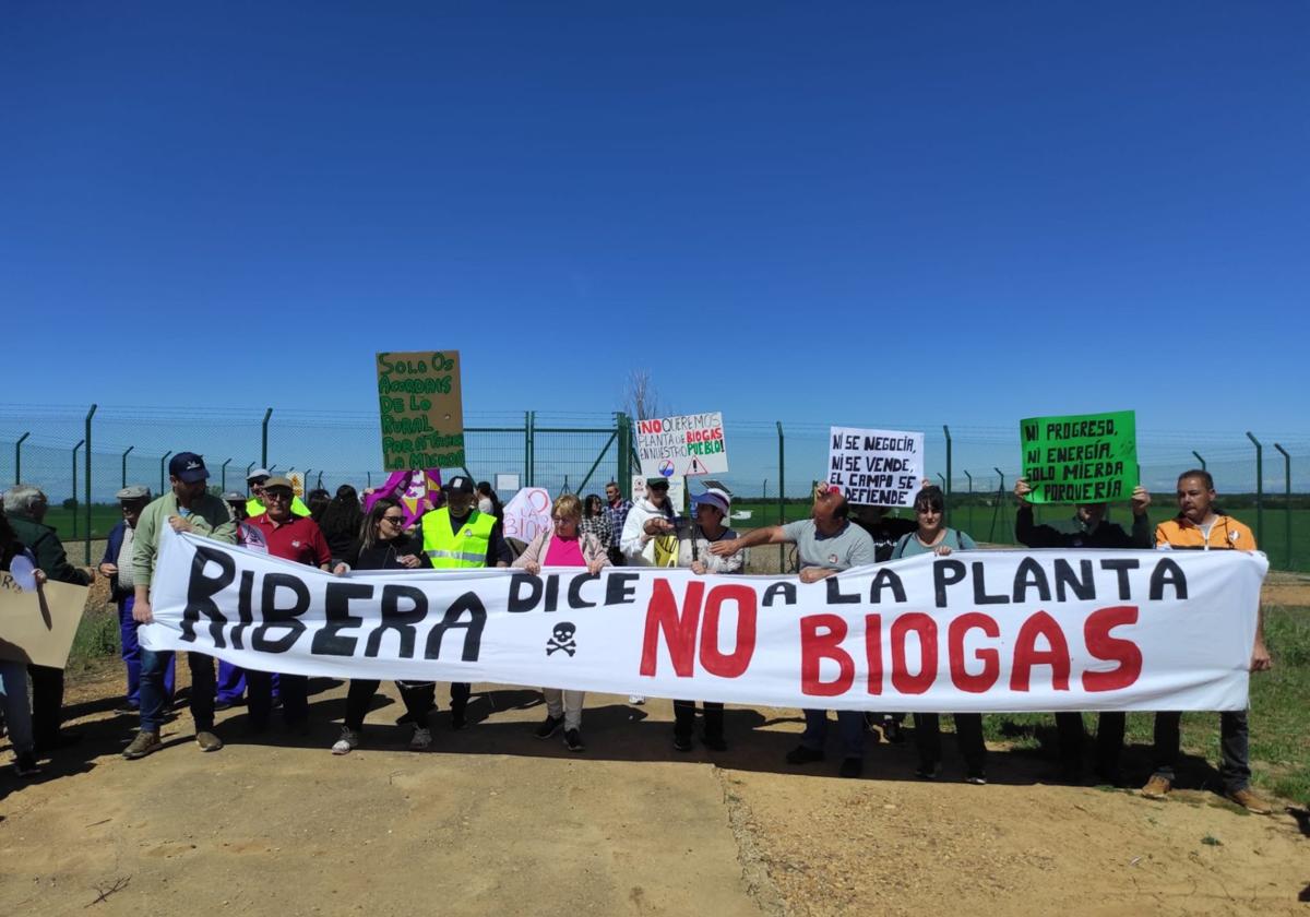 Protesta contra un proyecto para instalar una planta de biogás