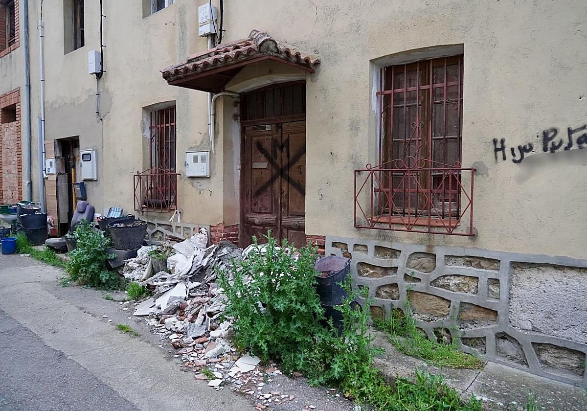Casa del asesinado en Sorribos de Alba.