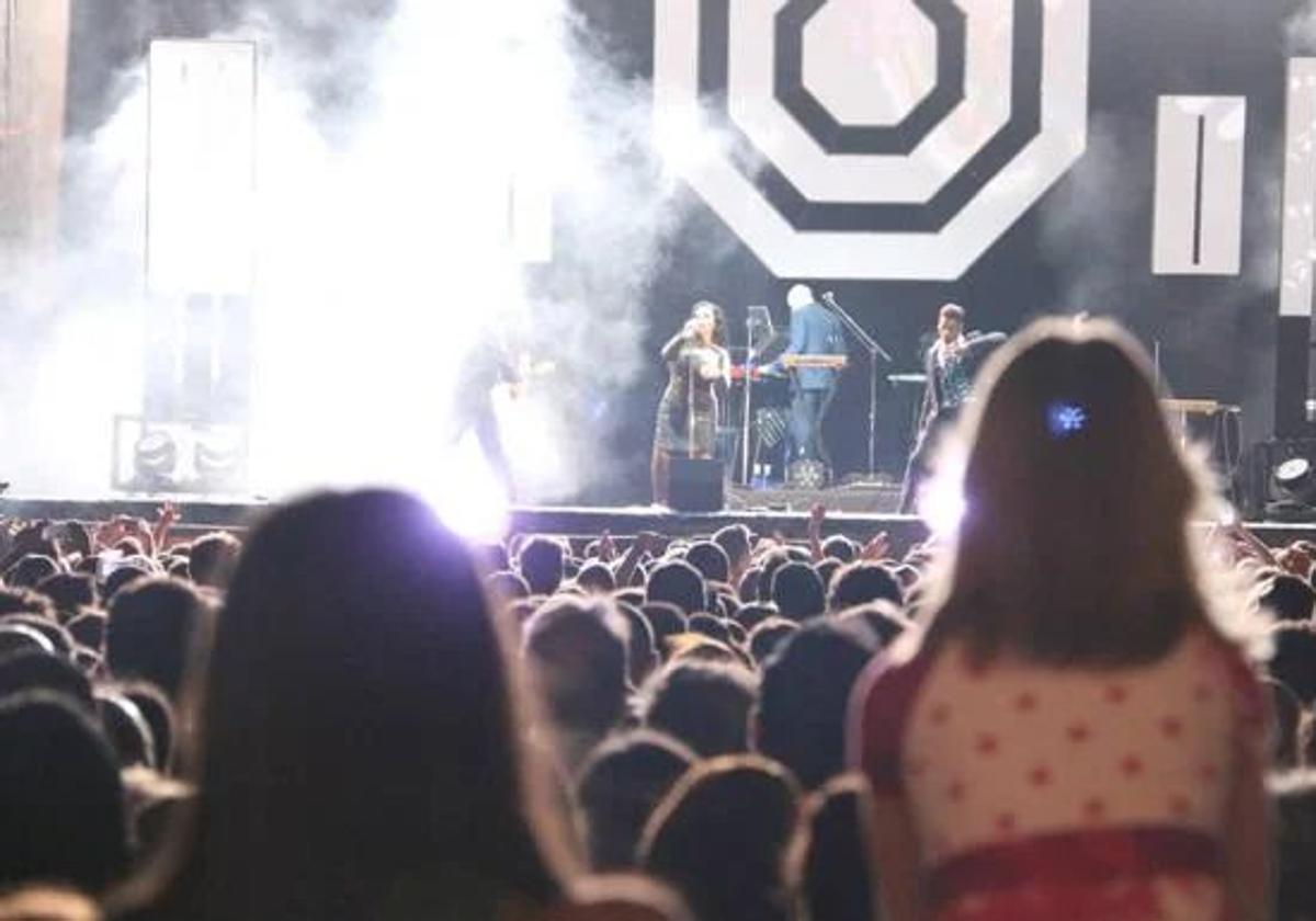 Concierto de Fangoria en la Plaza Mayor de León.
