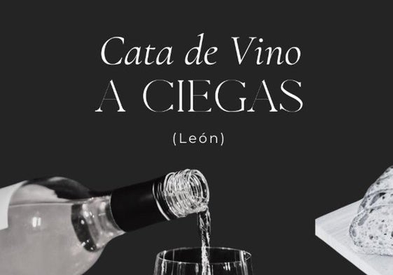 Cartel de la cata de vino a ciegas