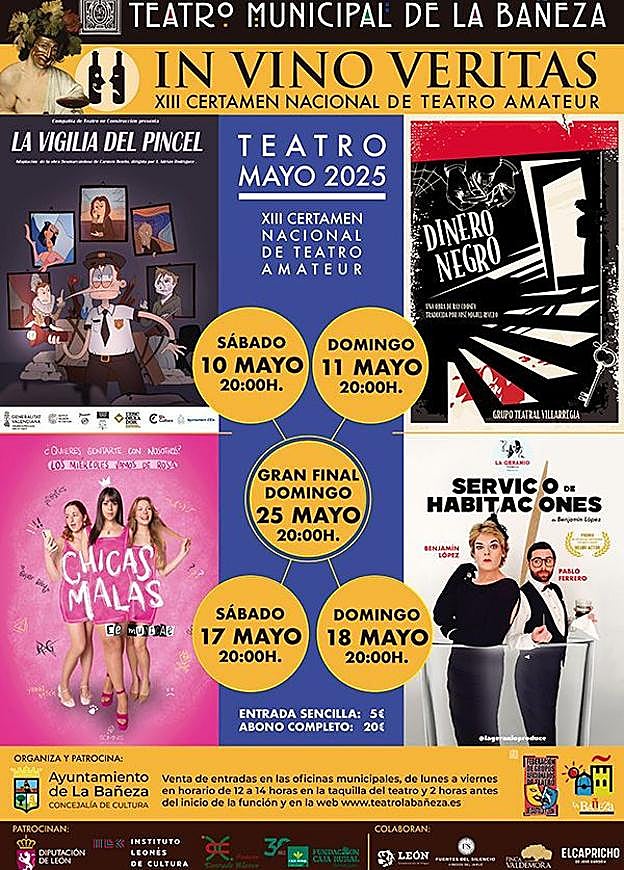 Cartel del certamen de teatro de La Bañeza