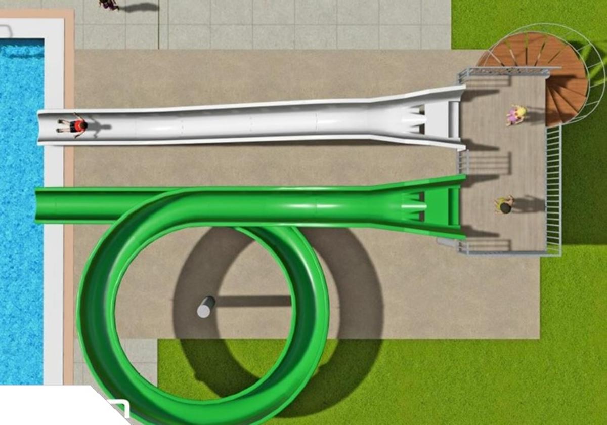 El pueblo leonés que quiere instalar dos toboganes acuáticos en sus piscinas