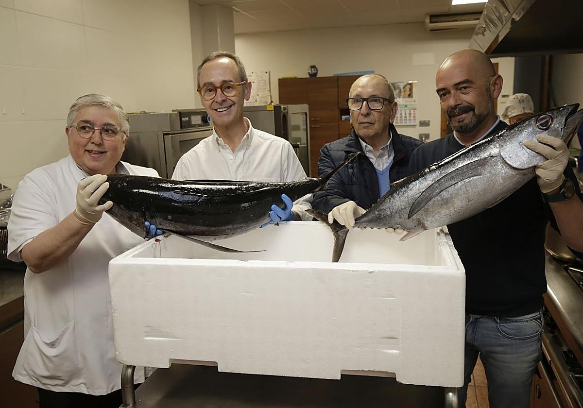 Atún que ha sido entregado en Asleca.