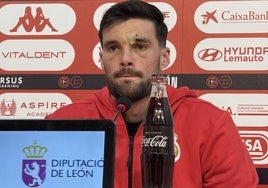 Eneko Satrústegui, en la sala de prensa del Reino de León.
