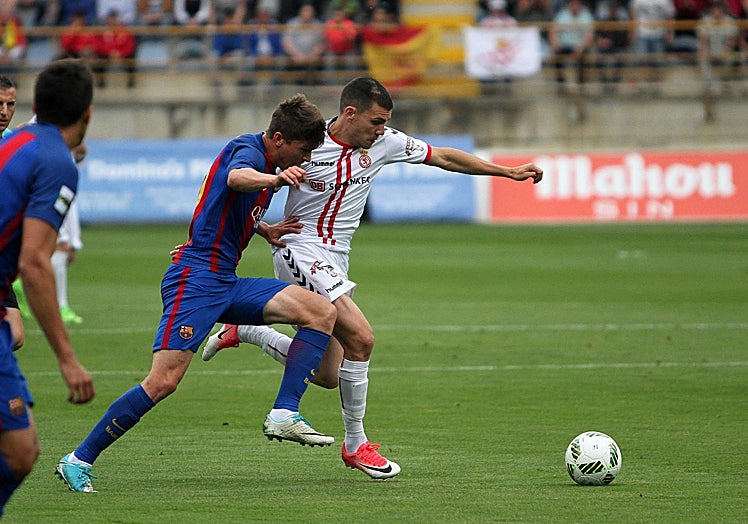 Imagen del partido de vuelta de playoff entre la Cultural y el FC Barcelona B en 2017