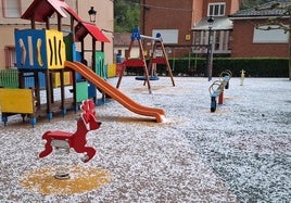 Granizo en la localidad de Ciñera.