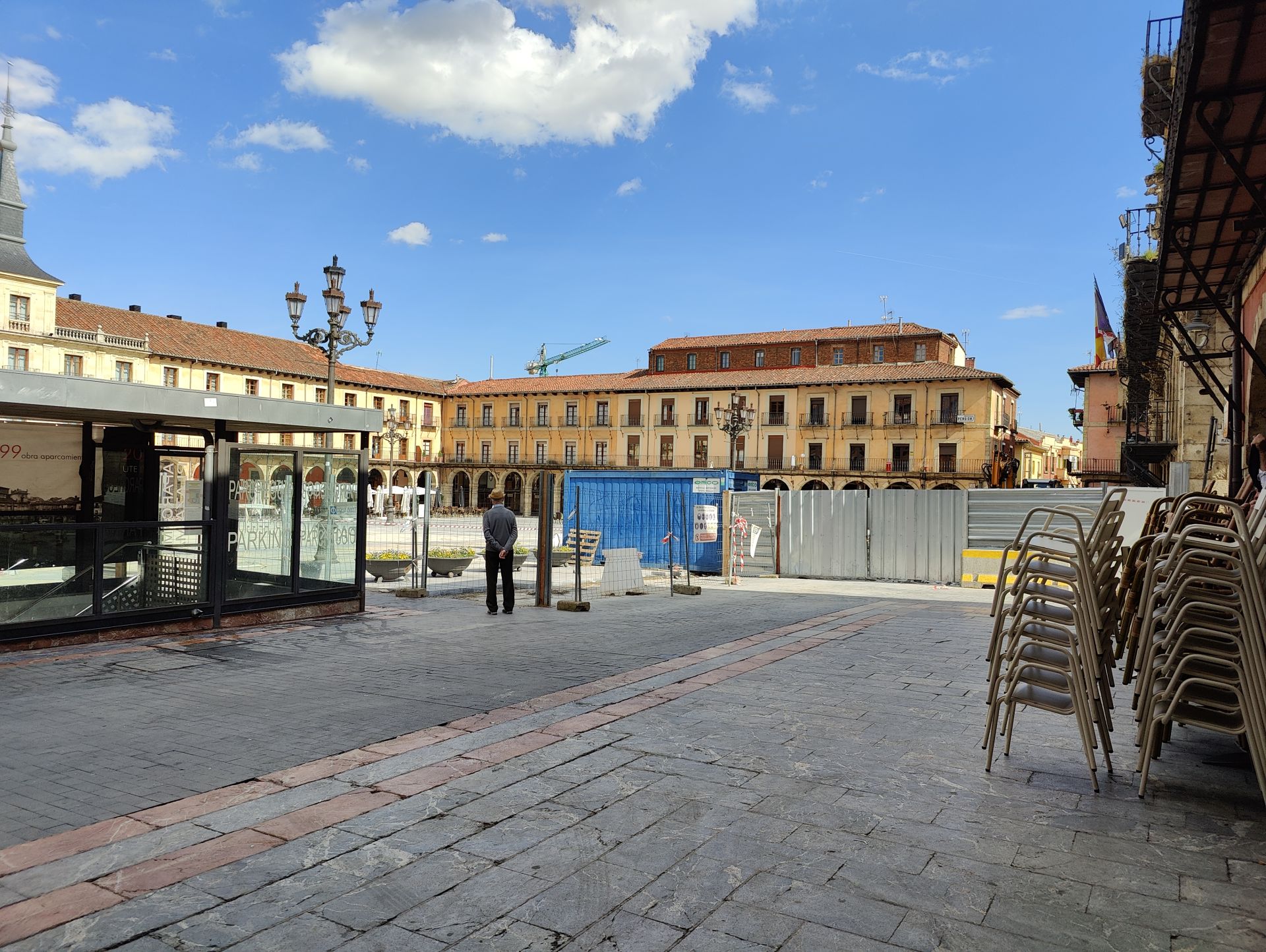 Comienza la tercera fase de las obras en la plaza Mayor de León