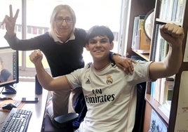 Carmen Fraile y Diego Contreras celebrando la victoria.