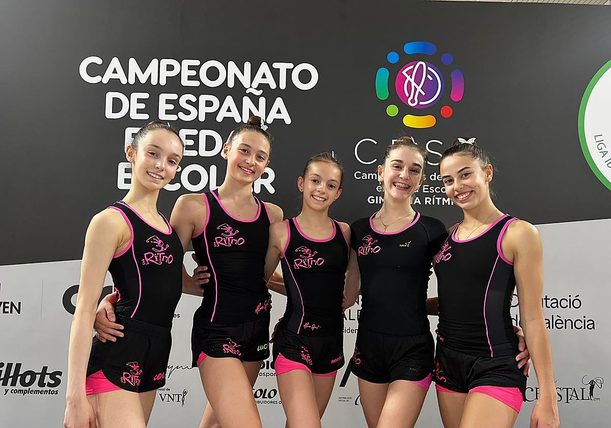 Gimnastas del Club Ritmo.