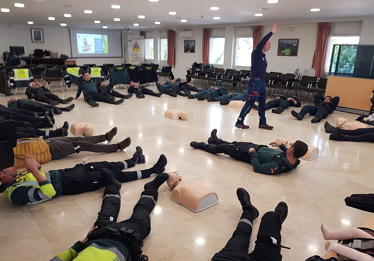 Imagen del curso impartido por la Asociación Provincial de Protección Civil de León