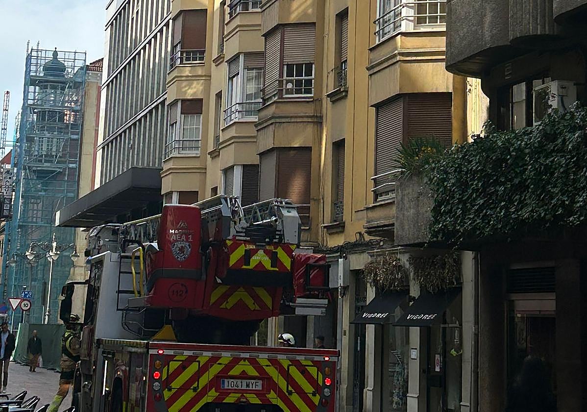 Intervención en el centro de León.