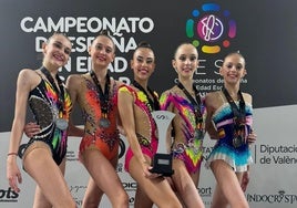 Las gimnastas del Club Ritmo