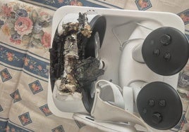 Las imágenes de unas gafas de realidad virtual tras explotar