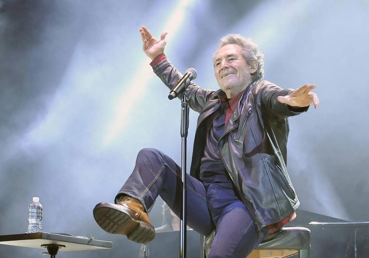 Miguel Ríos en un concierto.