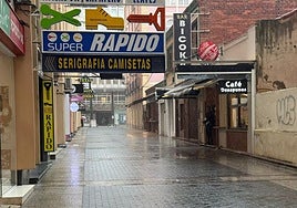 Lluvia en la ciudad de León.