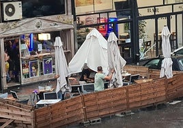 Tormenta en el centro de León.