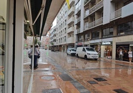 Tormenta el pasado sábado en el centro de León.