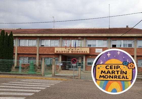 Fachada del CEIP Martín Monreal en Veguellina de Órbigo.