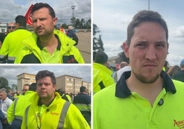 Trabajadores de La Azucarera en La Bañeza.