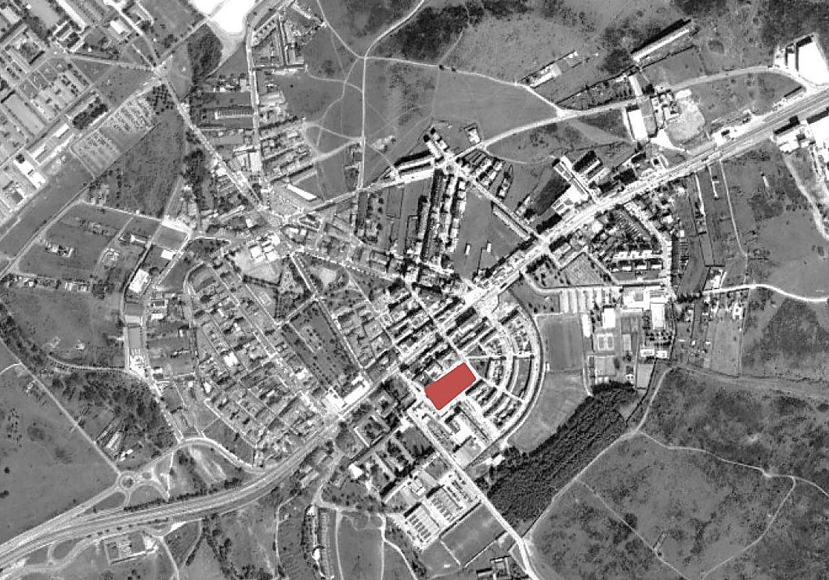 La parcela donde se ubican las viviendas.