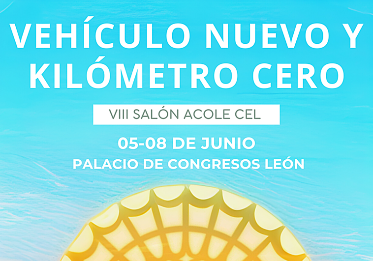 Cartel de la Feria del Automóvil de vehículos de ocasión y kilómetro cero