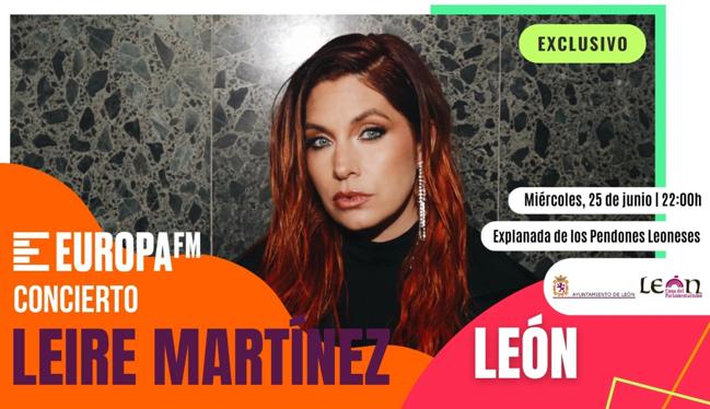 Cartel del concierto de Leire Martínez en León.