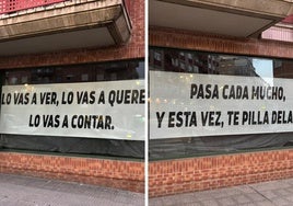 Imagen de los carteles en el interior.